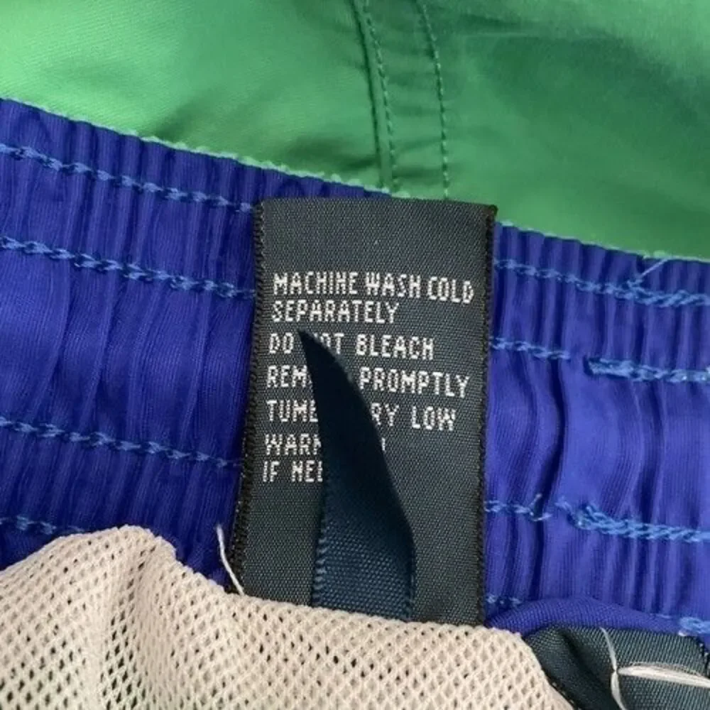 VTG Polo Ralph Lauren Mesh Lined Summer Beach Swim Trunk Shorts Men Size L Green